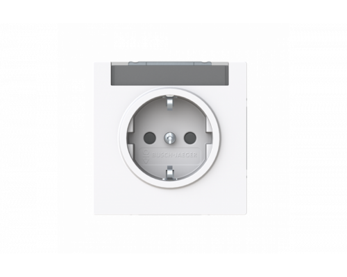 Socket insert Without imprint Safety Shutter Protective contact (SCHUKO) studio white  - Busch-art linear