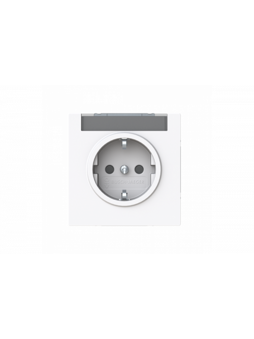 Socket insert Without imprint Safety Shutter Protective contact (SCHUKO) studio white  - Busch-art linear