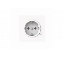 Socket insert Without imprint Safety Shutter Protective contact (SCHUKO) withControl light; LED /Green studio white matt  - Busch-art linear