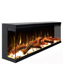 Встраиваемый 3D электрокамин Homer 72, 538x1829x270 mm, 1500W, больше 100 цветовых сочетаний, Термостат, Дрова и кристаллы