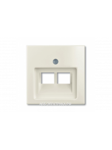 Компьютерная двойная розетка кат.5е, цвет Шале(белый), ABB Basic 55