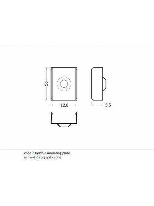 Element prindere profil LED Slim8 -set 2buc
