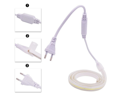 Кабель PROLUM™ для подключения ленты СОВ 220V - 12 ММ