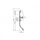 Profil aluminiu plintă Skirt10, alb, lungime 2m