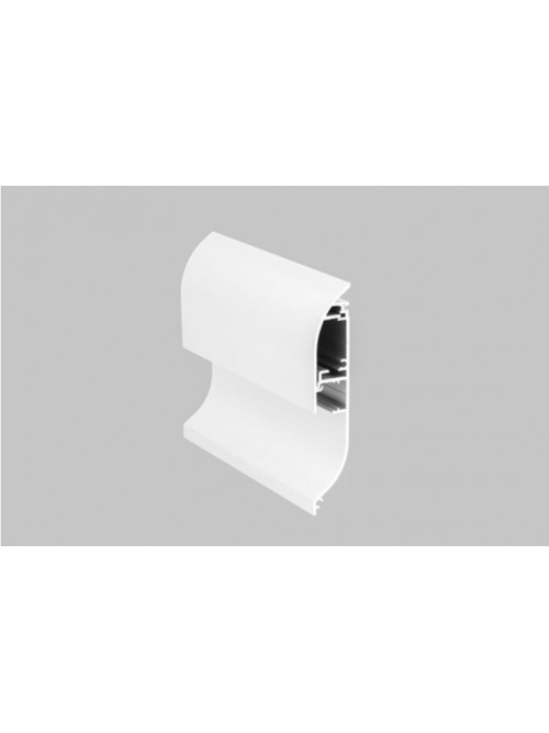 Profil aluminiu plintă Skirt10, alb, lungime 2m