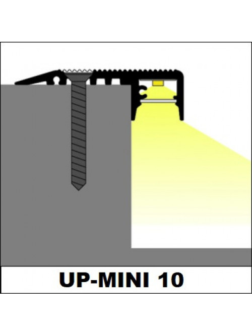 Profil LED de trepte UP-MINI 10, aluminiu anodizat, lungime 2m