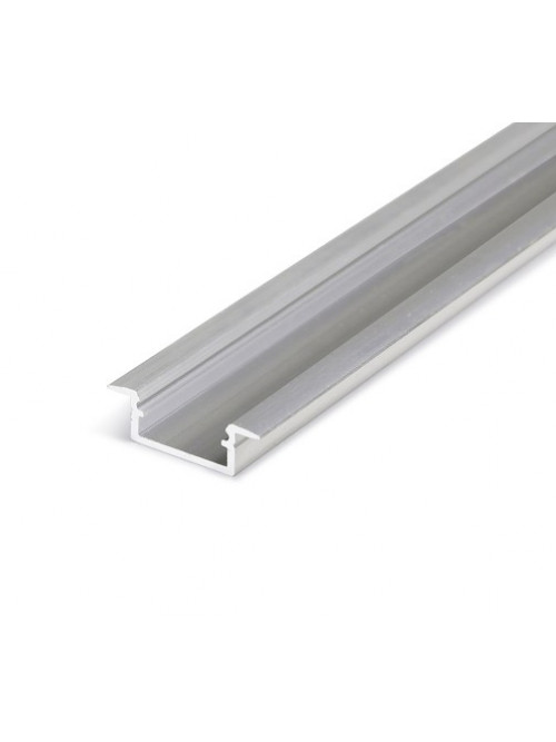 Profil LED încastrat BEGTIN 12, aluminiu neanodizat, lungime 2m