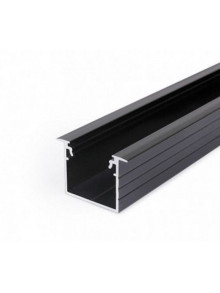 Profil LED încastrat VARIO 30-07, negru, lungime 2m