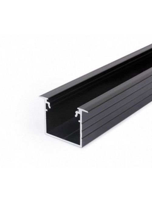Profil LED încastrat VARIO 30-07, negru, lungime 2m