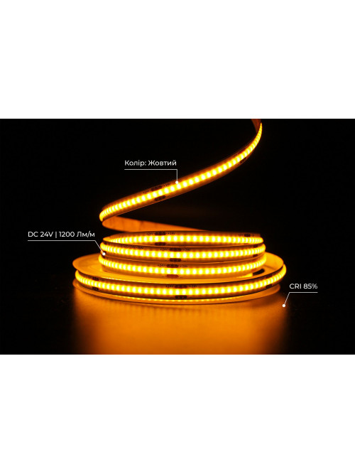 Светодиодная LED лента PROLUM™ 24V; СОВ; 320; LED; IP20; Series "PRO", Желтый