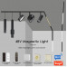 PROIECTOR MAGNETIC LED GRILA 18W 1800LM 48V CHIP OSRAM CRI90 NEGRU MONDO LUCE