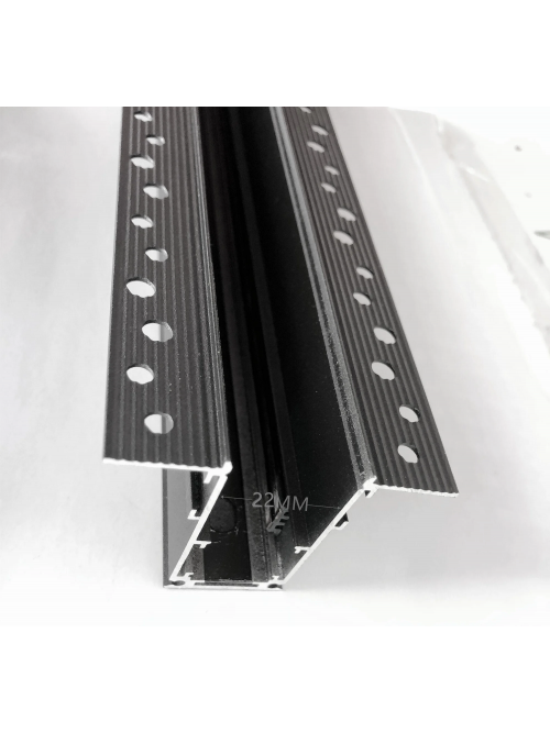 TRACK SINA MAGNETICĂ SLIM 22mm INCASTRATĂ 1M P/U PROIECTOARE MAGNETICE 48V NEGRU
