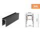 Track sina magnetica aplicata 22mm 3m 48VDC neagra Mondo Luce