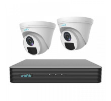 Комплект IP видеонаблюдения Uniarch NVR 4CH + 2 камеры 5 Мп (INT)