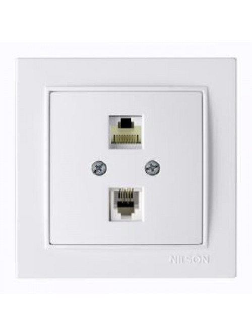 Розетка Комп.Cat 5+Телефон