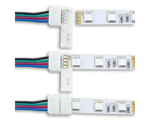 Коннектор PROLUM™ для LED ленты 10 мм, RGB + 2 зажима