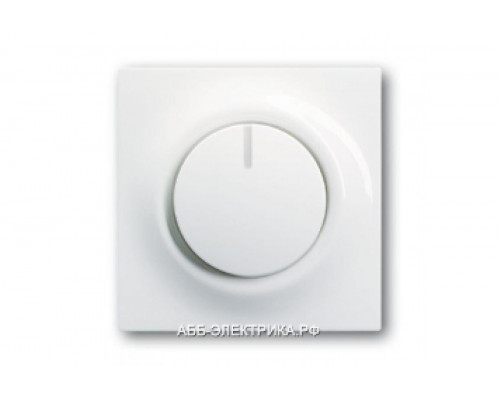 Светорегулятор поворотно-нажимной 400Вт для л/н и эл.трансф-ов, цвет Белый, ABB Impuls