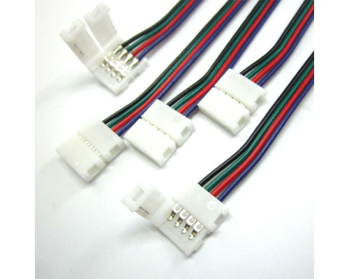 Коннектор PROLUM™ для LED ленты 10 мм, RGB + 2 зажима