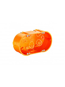 Two-gang junction box, Depth 47 mm