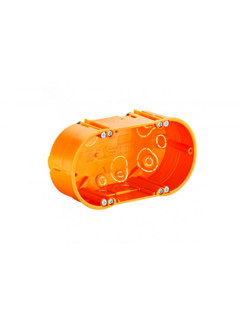 Two-gang junction box, Depth 47 mm