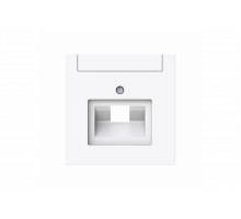 Cover plate with labelling field Data connection 1 gang studio white - Busch-art linear