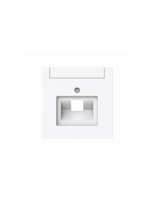Cover plate with labelling field Data connection 1 gang studio white - Busch-art linear