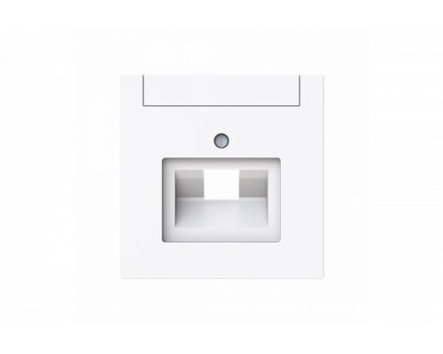 Cover plate with labelling field Data connection 1 gang studio white - Busch-art linear