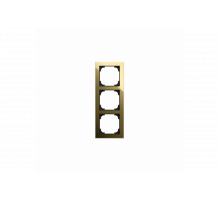 Cover frame 3gang glass black / gold - Busch-art linear