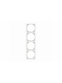 Cover frame 4gang studio white matt - Busch-art linear