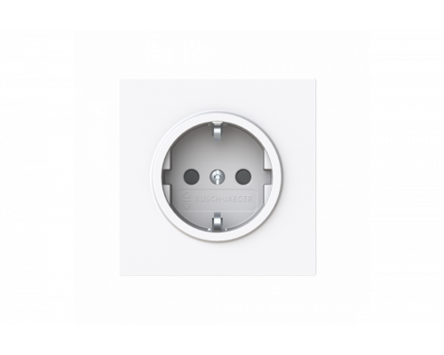 Socket insert Without imprint Safety Shutter Protective contact (SCHUKO) studio white  - Busch-art linear