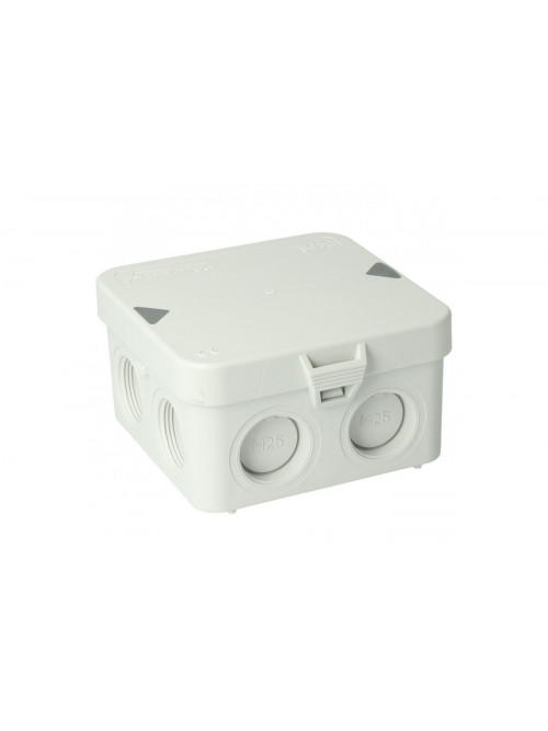 Junction box AK1-IP65, grey, with 8 entries M25