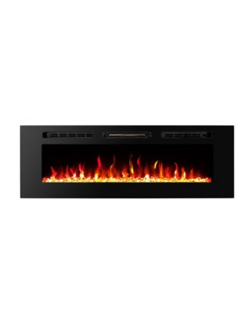 Встраиваемый/настенный электрокамин Amadeo 60, 465x1524x120 mm, 1500W, больше 100 цветовых сочетаний, Термостат, Дрова и кристаллы