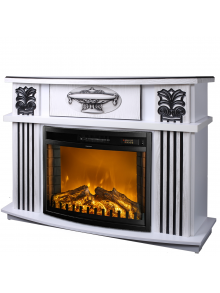 Каминокомплект Roma mini & Zakynthos, 974x1200x318 мм, 1500W, 2 мощности обогрева, 5 режимов интенсивности пламени, Таймер