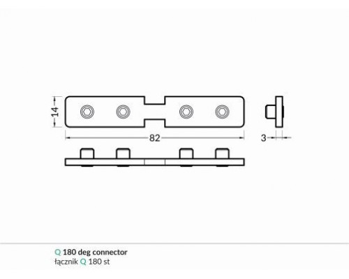 Element imbinare 180 grade profil LED Frame14