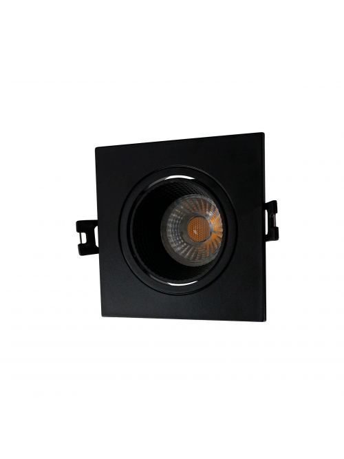 DK/EU-3071-BK, GU10,спот встраиваемый ,черный ,пластик, квадратный