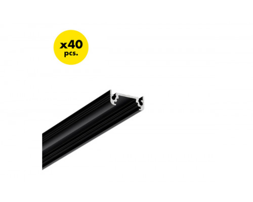 профиль LED SURFACE10 BC/UX 2000 чёрный анодированный [40szt]