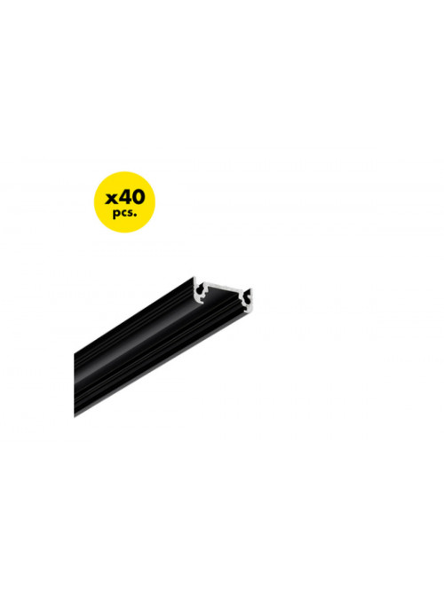 профиль LED SURFACE10 BC/UX 2000 чёрный анодированный [40szt]