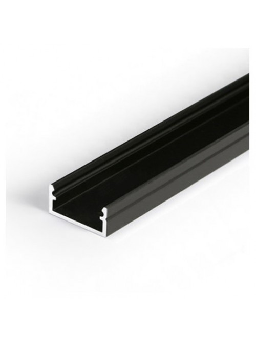 Profil LED aparent BEGTON 12, negru, lungime 2m