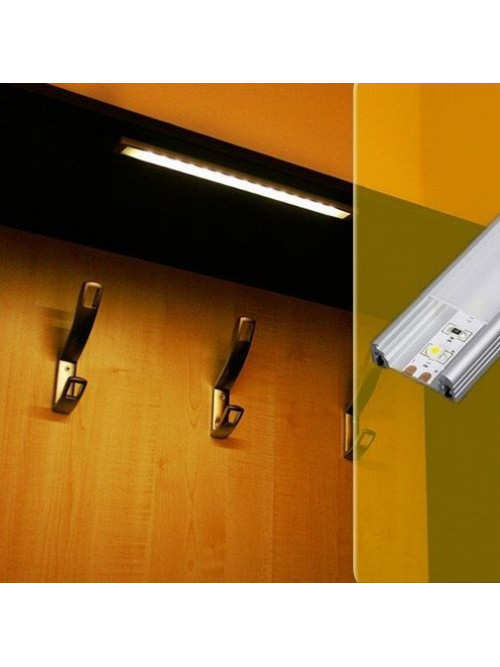 Profil LED aparent SURFACE 14, negru, lungime 2m