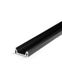 Profil LED aparent SURFACE 14, negru, lungime 2m