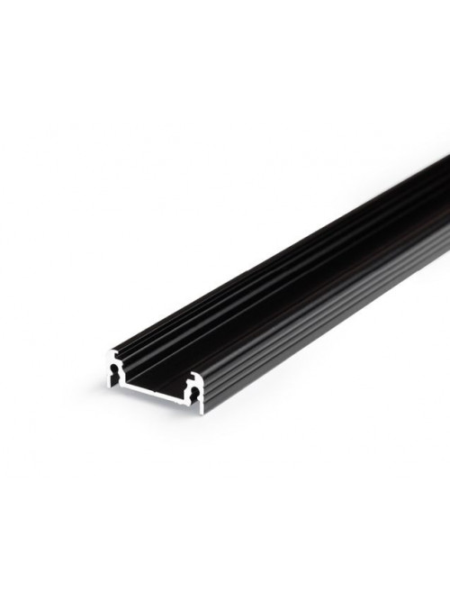 Profil LED aparent SURFACE 14, negru, lungime 2m