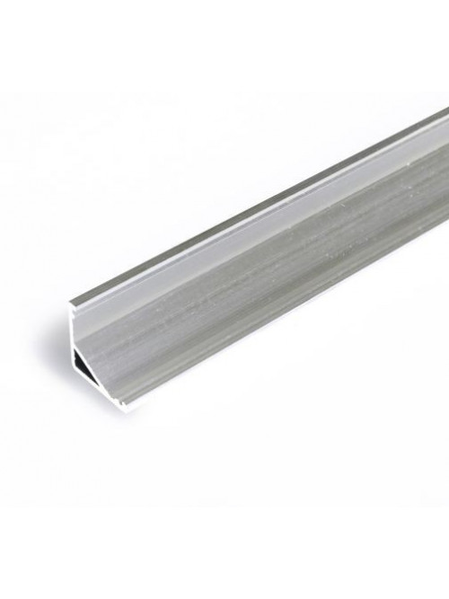 Profil LED de colț CABI 12, aluminiu neanodizat, lungime 2m