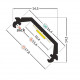 Profil LED de colț QUARTER 10, aluminiu anodizat, lungime 2m