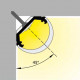 Profil LED de colț QUARTER 10, aluminiu anodizat, lungime 2m