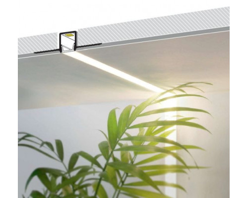 Profil LED încastrat HIDE10, aluminiu neanodizat, lungime 2m