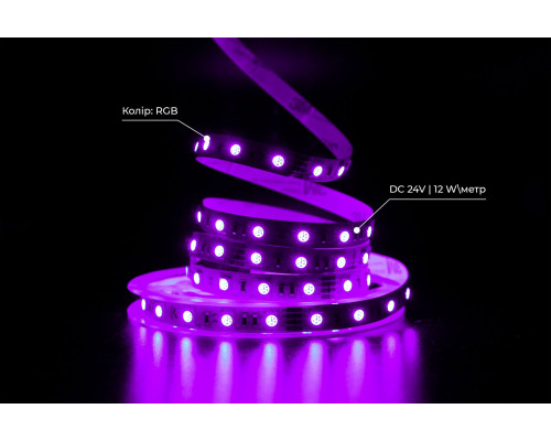 Banda LED PROLUM 24V; IP20; 5050\60; Seria „SG”, RGB