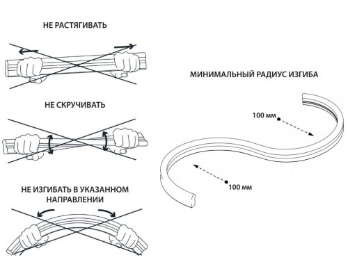 LED neon PROLUM™ 8x16, IP68, 220V, Seria „GL”, Alb, PRO