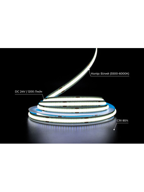 Светодиодная LED лента PROLUM™ 24V; СОВ; 320; LED; IP20; Series "PRO", Белый (5500-6000К)