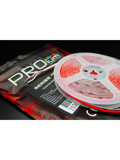 Светодиодная LED лента PROLUM™ 24V; СОВ; 320; LED; IP20; Series "PRO", Красный