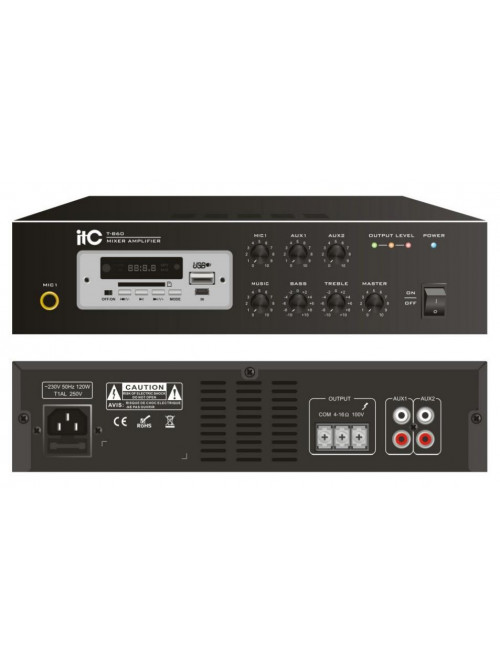 T-B60 USB Mini-mixer amplificator 60W. Nr zone: 1